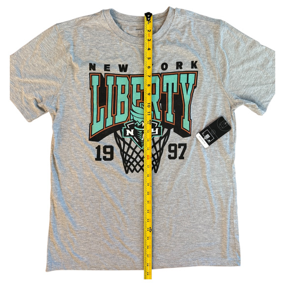 NY Liberty WNBA Shirt Women's Large Official Basketball HTF Torch Logo 1997 NWT - Picture 7 of 9